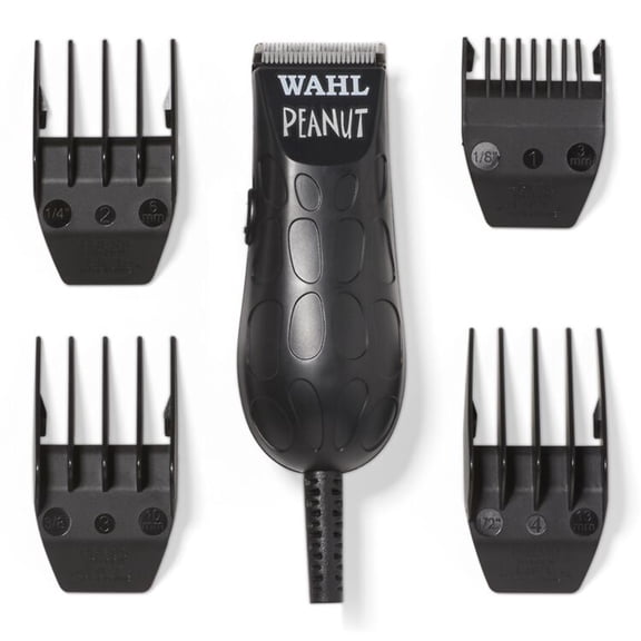 Wahl Professional Peanut Beard Trimmer and Hair Clipper Kit with 4 Guide Combs Black Model 8655-100
