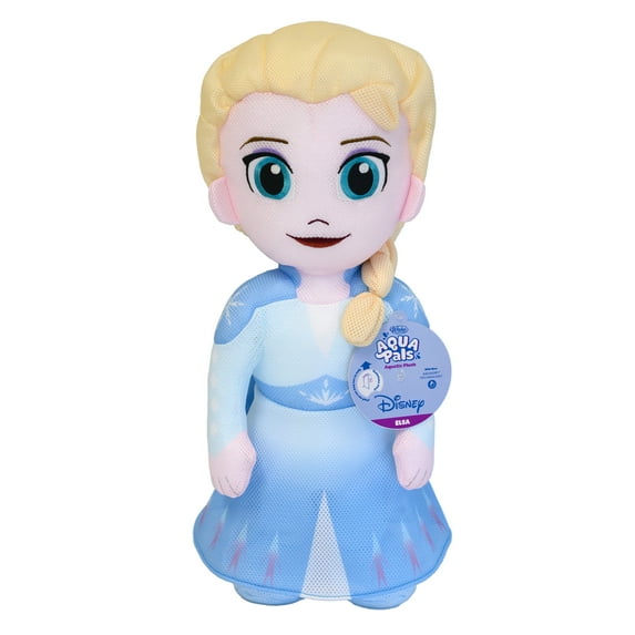 WAHU Aqua Pals Disney Classic Elsa Plush Water Toy for Kids Ages 2+, Fast-Drying Waterproof Plush Doll Toy for Pool and Bathtub, Large, Blue/White, 26"
