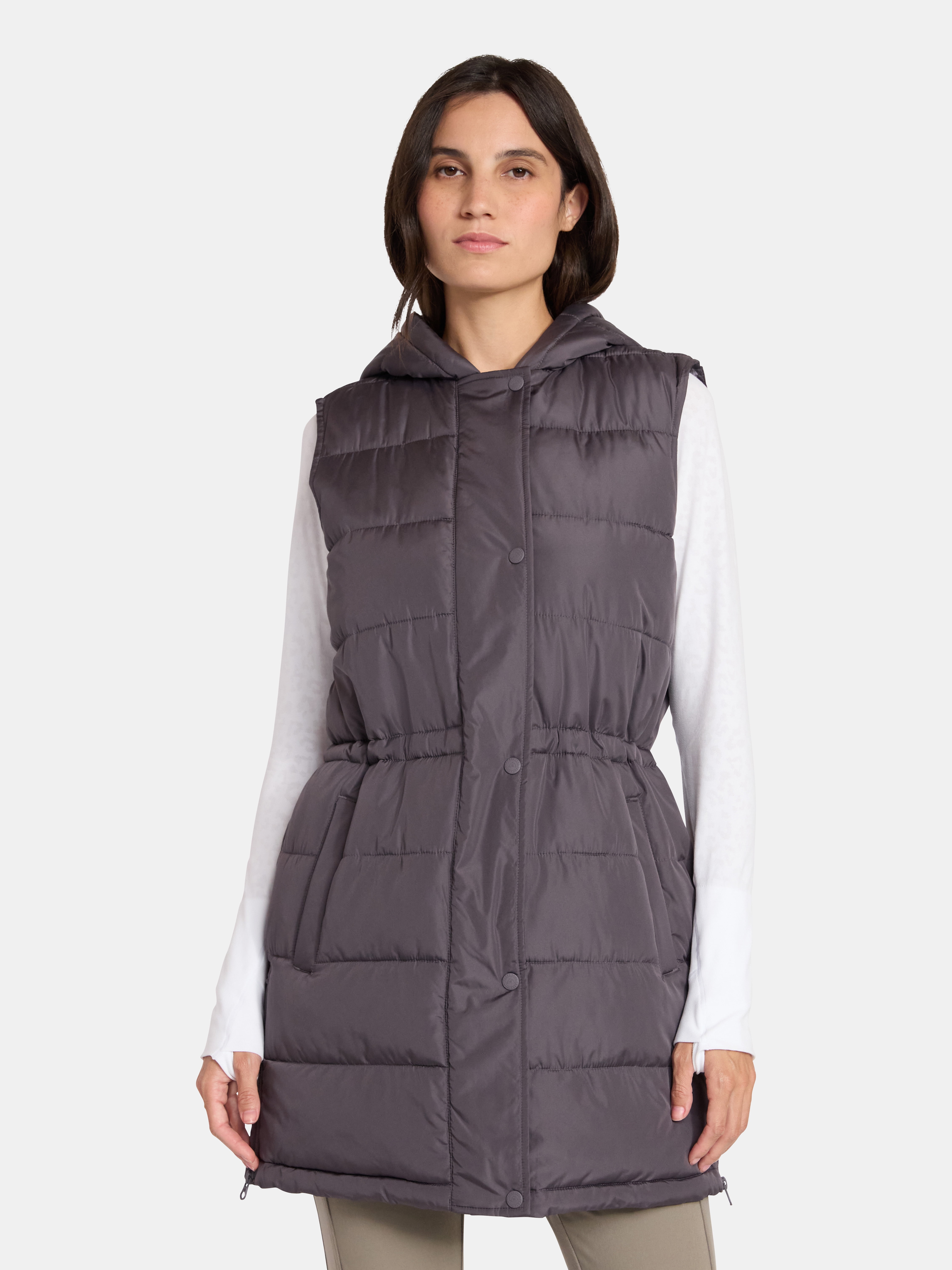 Ozark Trail Women's and Women's Plus Hooded Tunic Vest, Size