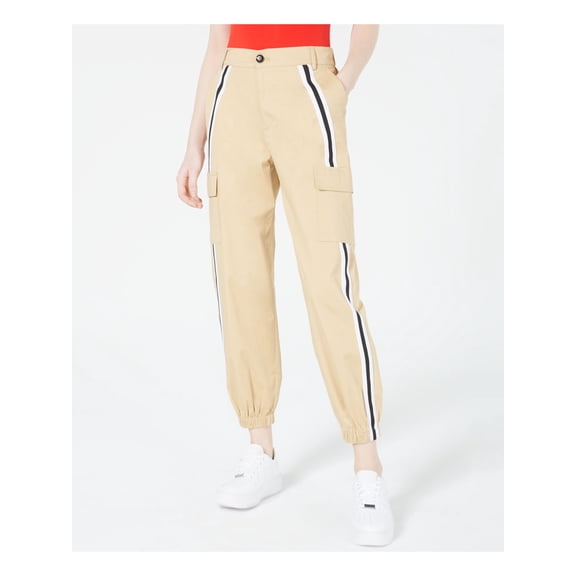 WAISTED $80 Womens New Brown Straight leg Casual Pants L Juniors B+B