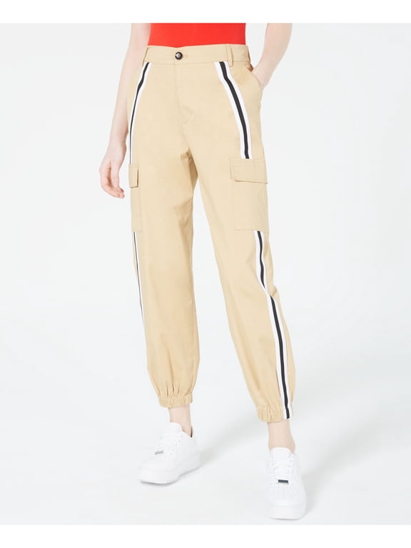 $80 Womens New Brown Straight leg Casual Pants L Juniors B+B