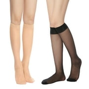 WAJIAFAR 9 Pack Women's Knee High Stocking Nylon Pantyhose Socks