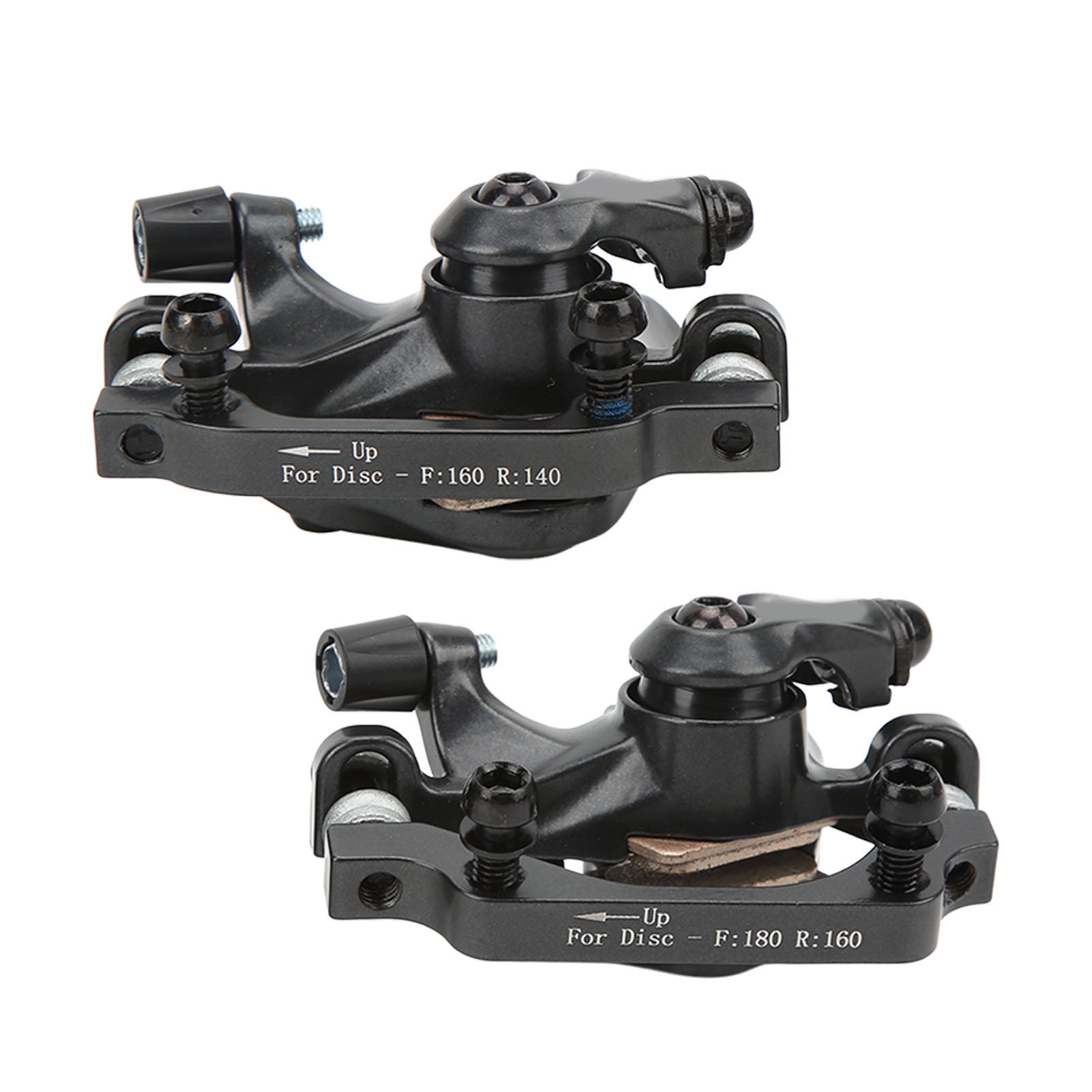 XT-7 Hydraulic Disc Brake Calipers – Cable-Actuated, Front & Rear Set For MTB, Road, & E-Bikes