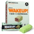 thumbnail image 1 of WAKE UP! Mint Chocolate Caffeinated Protein Bars – Proprietary Blend with 350mg Natural Caffeine (1 Bar = 3 Espressos) – Gluten-Free, Vegetarian, Kosher – Energy Snack for Focus & Clarity – 6 Pack, 1 of 8