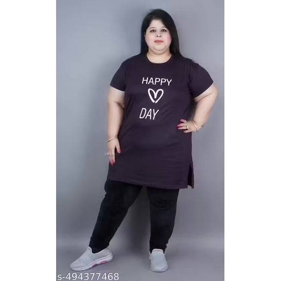 WAKO Women's Sleepshirt-Soft Cotton Blend, Loose Fit, 7XL, Brown