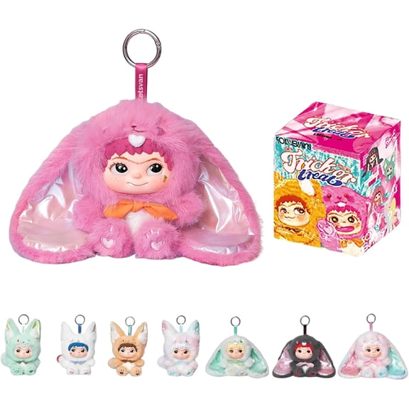 WAKUKU V2 - Fox Rabbit Trouble Diary Series Plush Blind Box Keychain, Soft Plush Pendant & Bag Charm, Collectible Surprise Gift for Fans & Collectors, Single Random Box