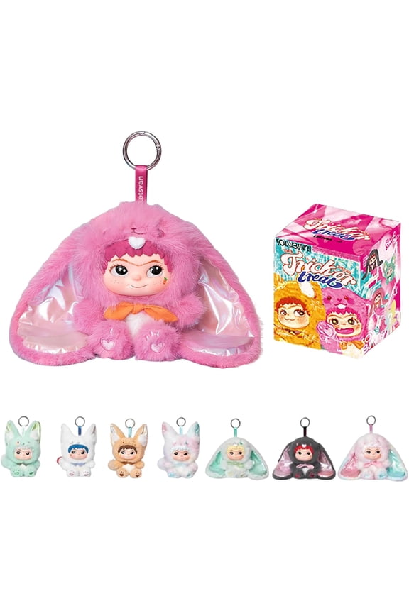 WAKUKU V2 - Fox Rabbit Trouble Diary Series Plush Blind Box Keychain, Soft Plush Pendant & Bag Charm, Collectible Surprise Gift for Fans & Collectors, Single Random Box