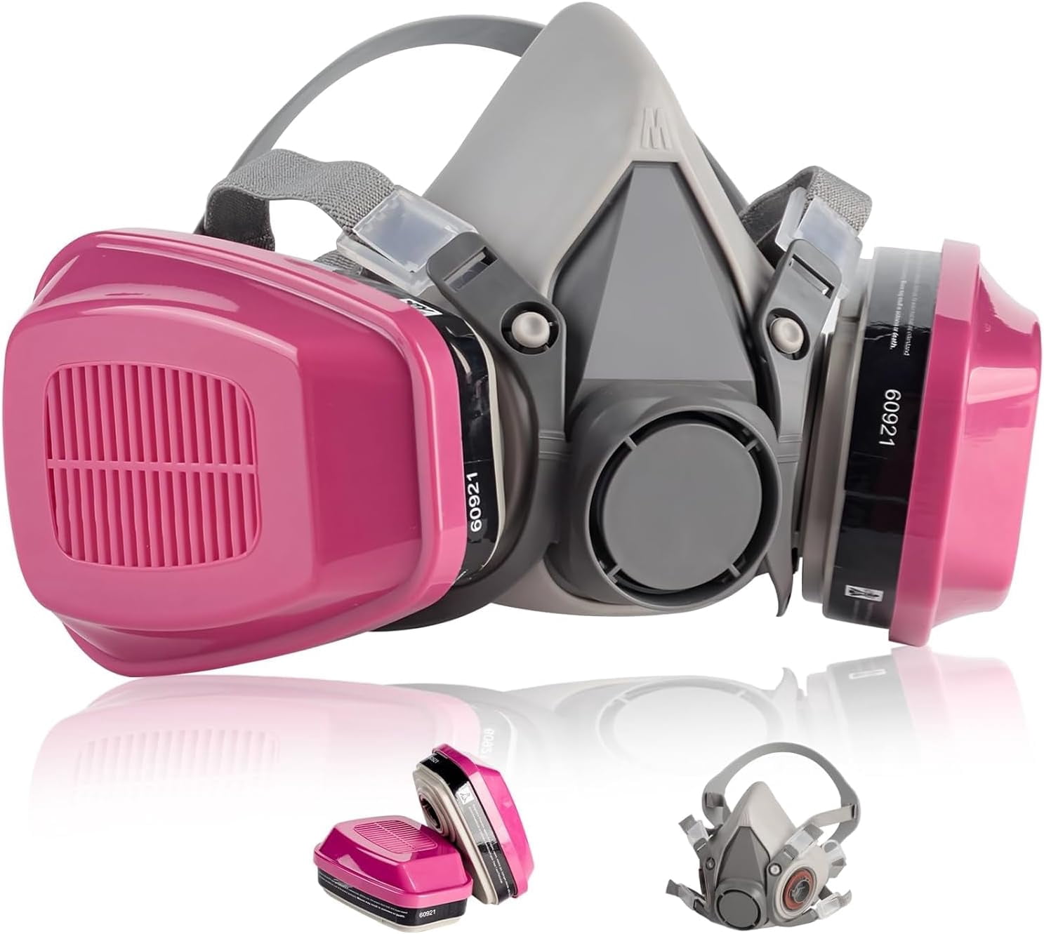 WAKYFLX Respirator Mask with 60921 Filters, Reusable Half Face ...