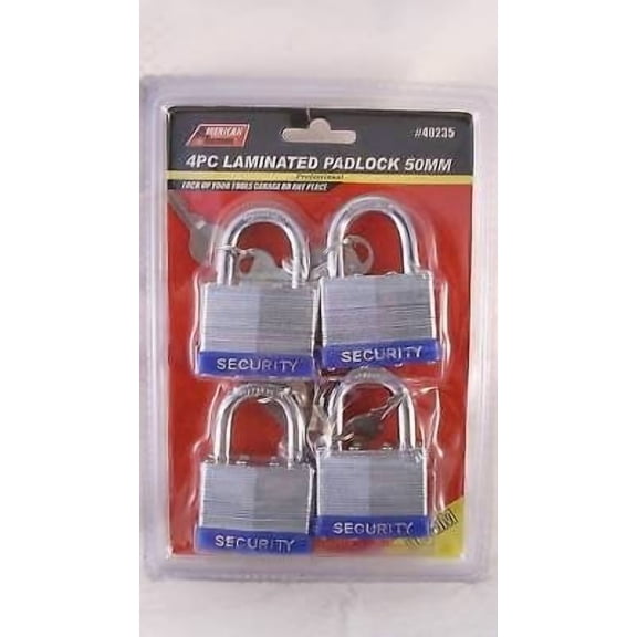 4 PC PADLOCK KEYED ALIKE 40235