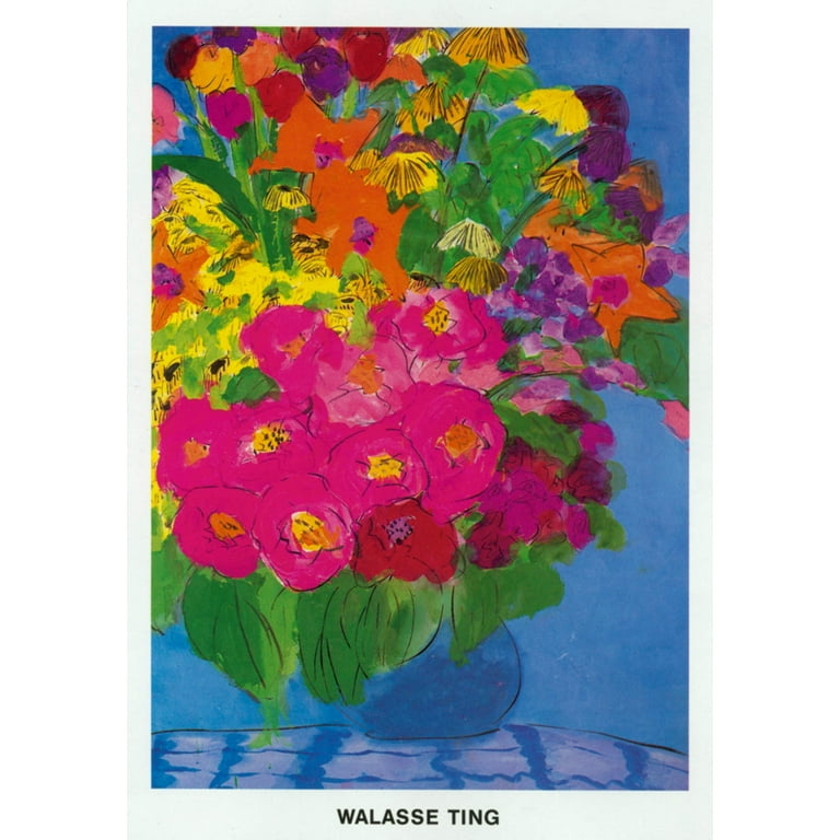 WALASSE TING The Colorful Bouquet of Flowers, 1989 - Walmart.com