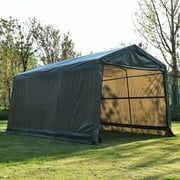 WALCUT Outdoor 10x15x8FT Carport Canopy Tent Car Storage Shelter Garage w/ Sidewall