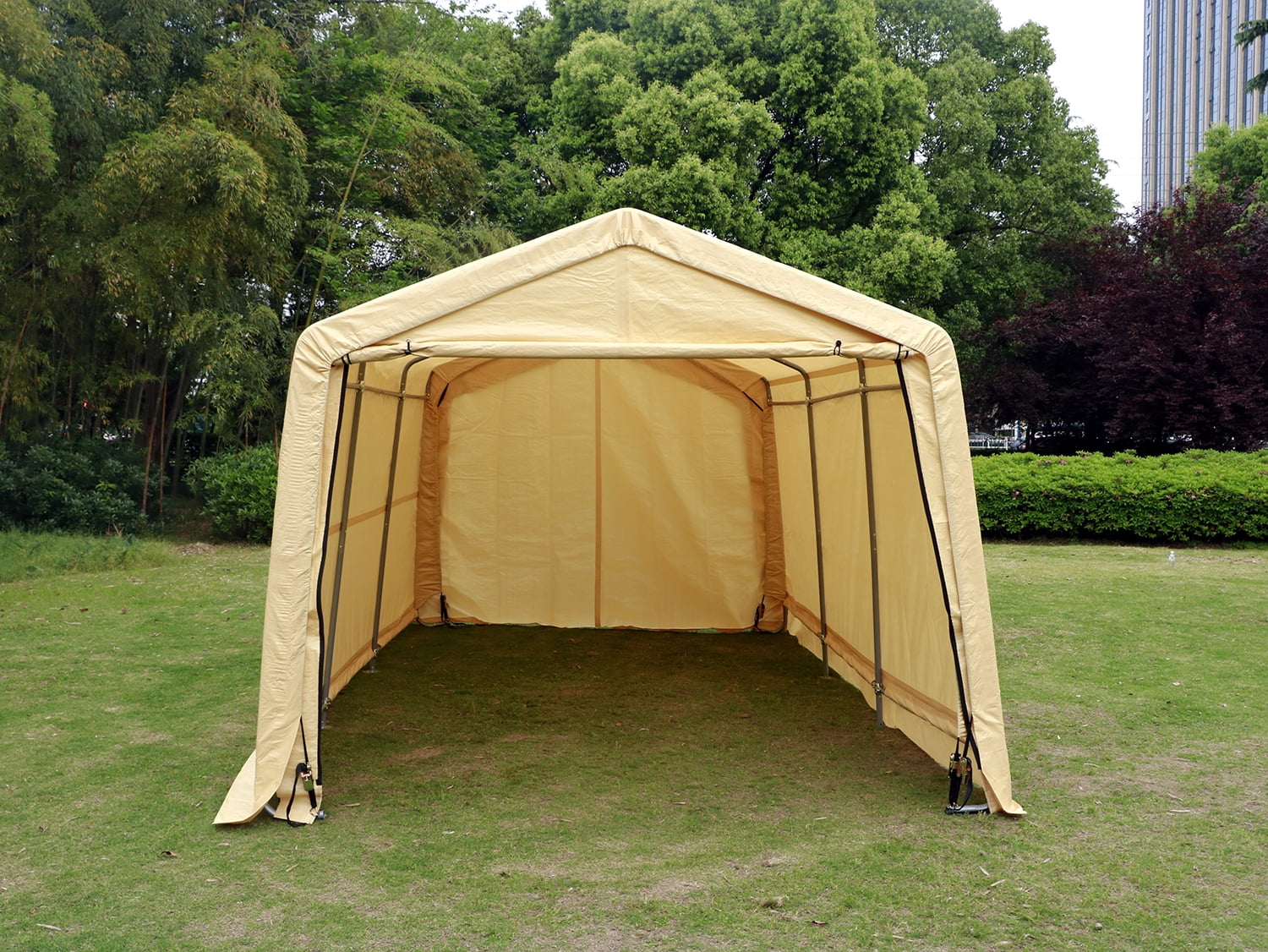 WALCUT Outdoor 10x15x8FT Carport Canopy Tent Car Storage Shelter