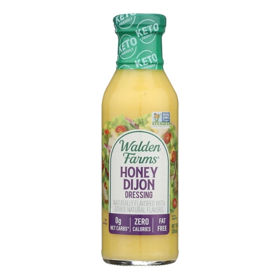WALDEN FARMS - Calorie-Free Honey Dijon Salad Dressing - 12 FL, Case of 6