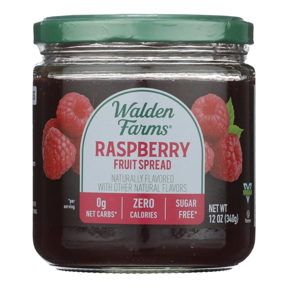 WALDEN FARMS - Zero-Calorie Raspberry Fruit Spread - 12 Oz, Case of 6