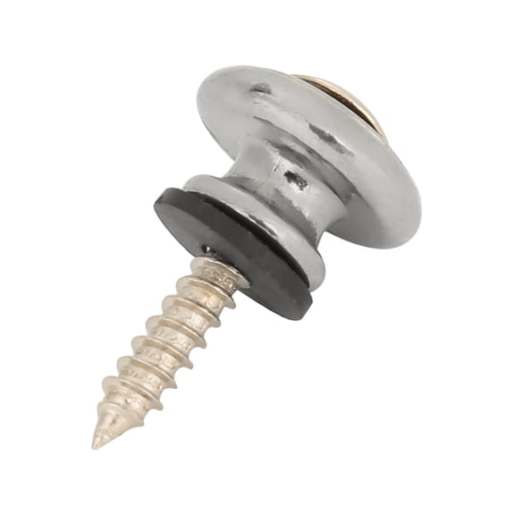 WALFRONT 10Pcs Guitar Strap Lock Button Metal End Pin with Screw for Ukulele Electric Bass , Guitar Strap End Pin, Bass Strap Lock