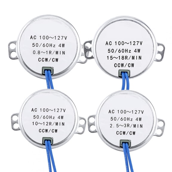 WALFRONT 1pc AC 100-127V 4W Synchronous Motor 50/60Hz CCW/CW Geared Motor, Rotary Motor,Synchronous Motor