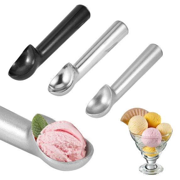 WALFRONT 3 Types Portable Metal Non-stick Anti-feeze Ice Cream Scoop Spoon Kitchen Tool New, Metal Ice Cream Scoop, Non-Stick Ice Cream Scoop