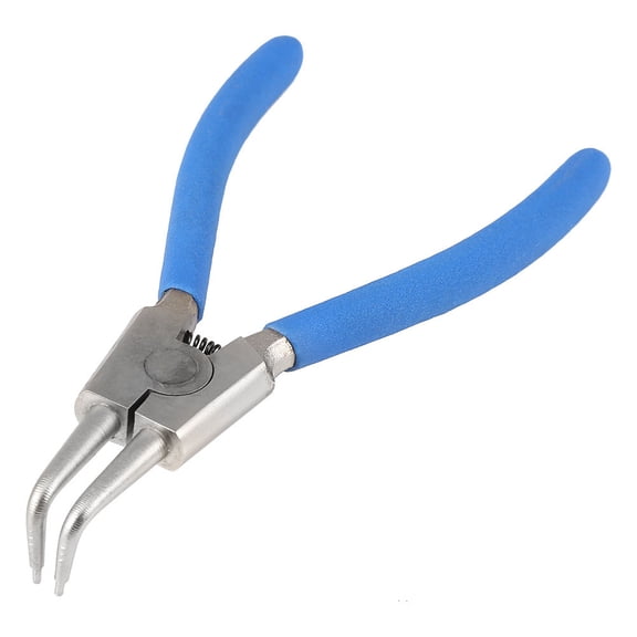 WALFRONT 4pcs 7" Internal External Snap Ring Pliers Set Straight Bent Circlip Snap Ring Pliers