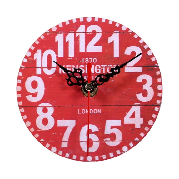 WALFRONT 7 Types Creative Antique Wall Clock Vintage Style Wooden Round Clocks Home Office Decoration , Wood Wall Clock, Vintage Wood Wall Clock