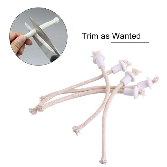 WALFRONT 7Pcs Ceramic Holders Torch Wine Bottle Oil Candle Lamp Fiber Glass Heat- Kerosene Wick,Wick, Ceramic Wick