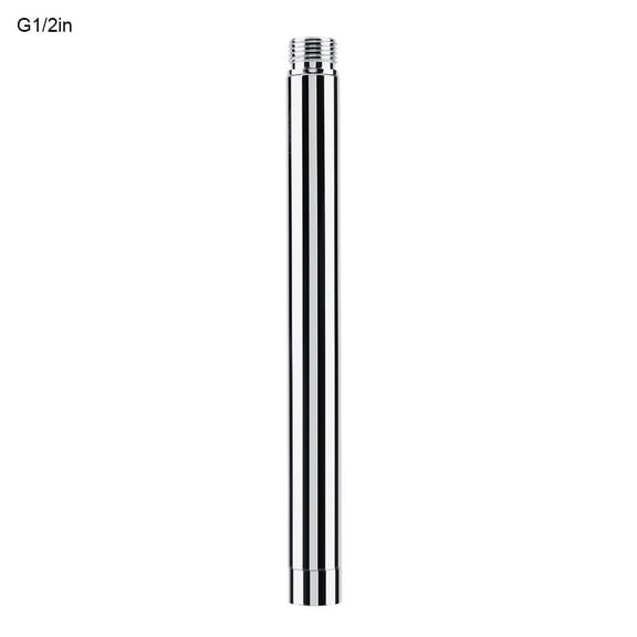 WALFRONT 8inch Round Shower Extension Tube Bathroom 201 Stainless Steel Shower Extension Tube with Chrome Plating