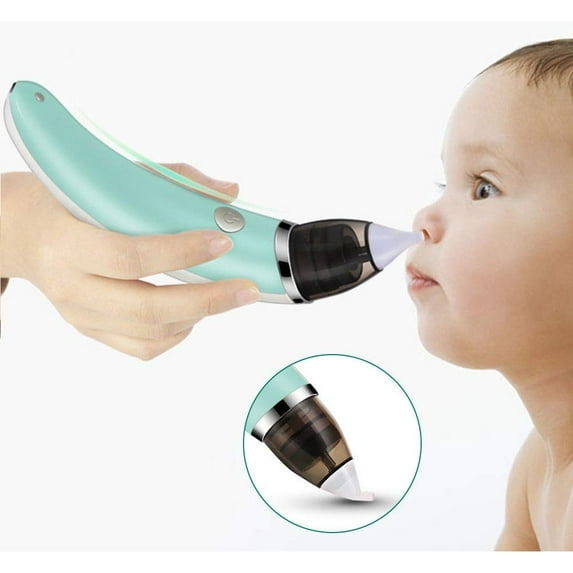 WALFRONT Baby Electric Nasal Aspirator, Portable Infant Kids Nasal Suction Machine Nose Cleaner Tools