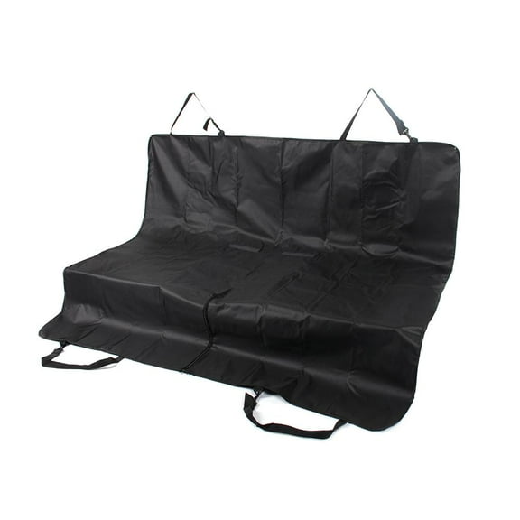 WALFRONT Dog Car Seat Cover Protector for Back seat of Cars Trucks Suvs,Waterproof Dog Seat Hammock for Car Rear Bench,with Non-Slip Protector and Adjustable Straps,Black
