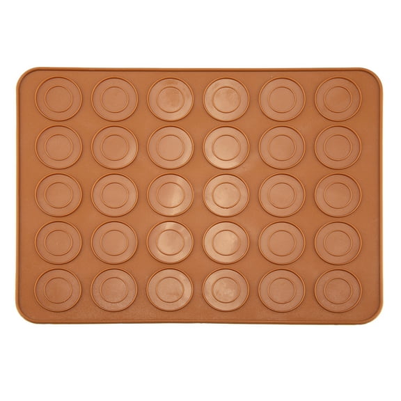 WALFRONT Macarons Sheet Baking Mat Silicone Macaron Mat Pastry Cake Baking Sheet with 30 Holes