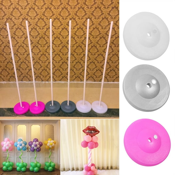 WALFRONT Plastic Upright Balloon Column Base for Wedding Birthday Party Decoration - 3 Colors