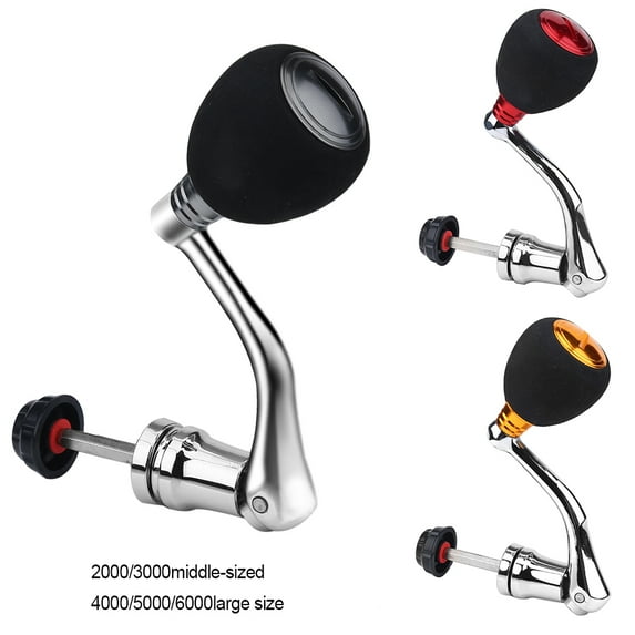 WALFRONT Reel Replacement Power Handle Metal Rocker Arm Grip for Spinning Fishing Reel, Reel Accessory, Reel Replacement Handle