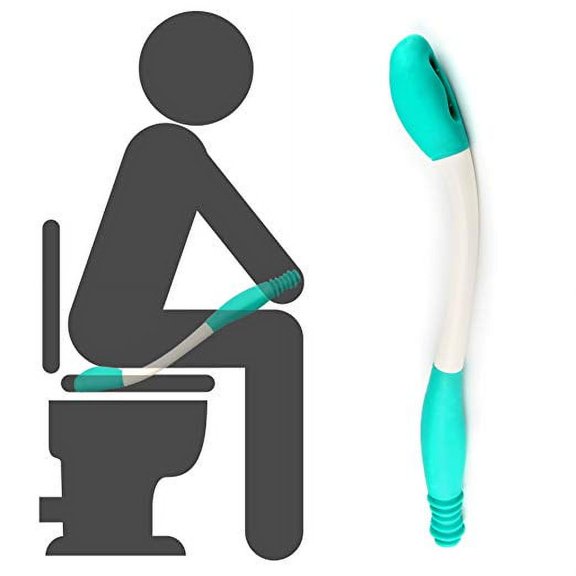 WALFRONT Self Wipe Long Reach Comfort Wipe Toilet Aid Bottom Buddy Helper Tissue Grip for Motion Assistance Over 15inch