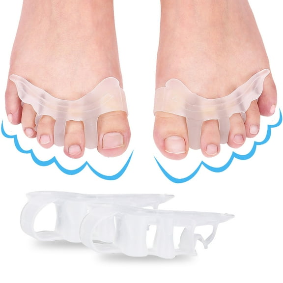 Toe Separator,1 Pairs Silicone Gel Toe Separator Straightener Spreader Alignment Bunion