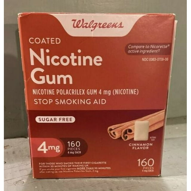 How Much Is Nicorette Gum At Walgreens WALGREENS NICOTINE Gum 160 Pieces 4 MG Cinnamon Flavor - Walmart.com