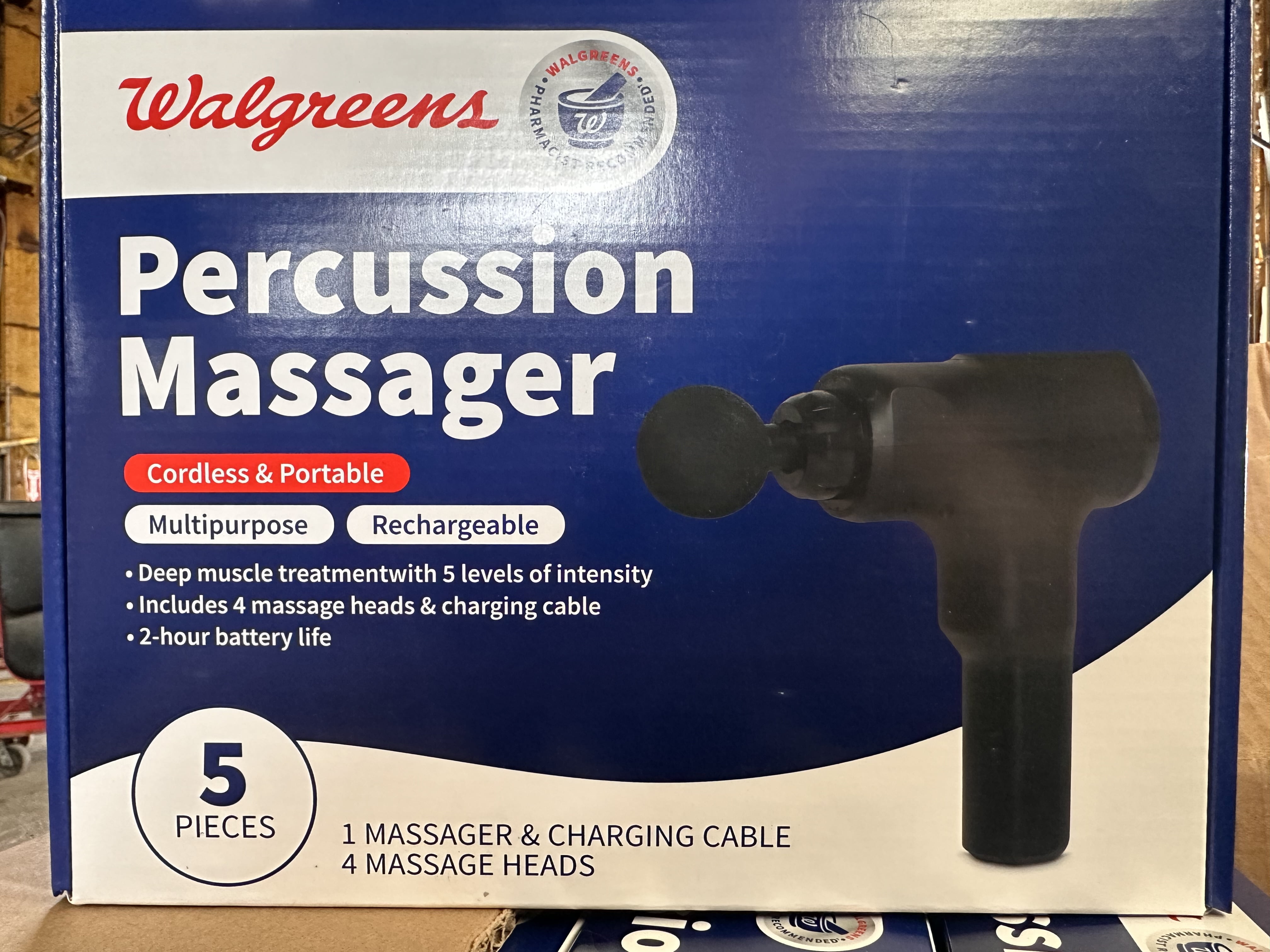 WALGREENS PERCUSSION MASSAGER CORDLESS Walmart Business Supplies