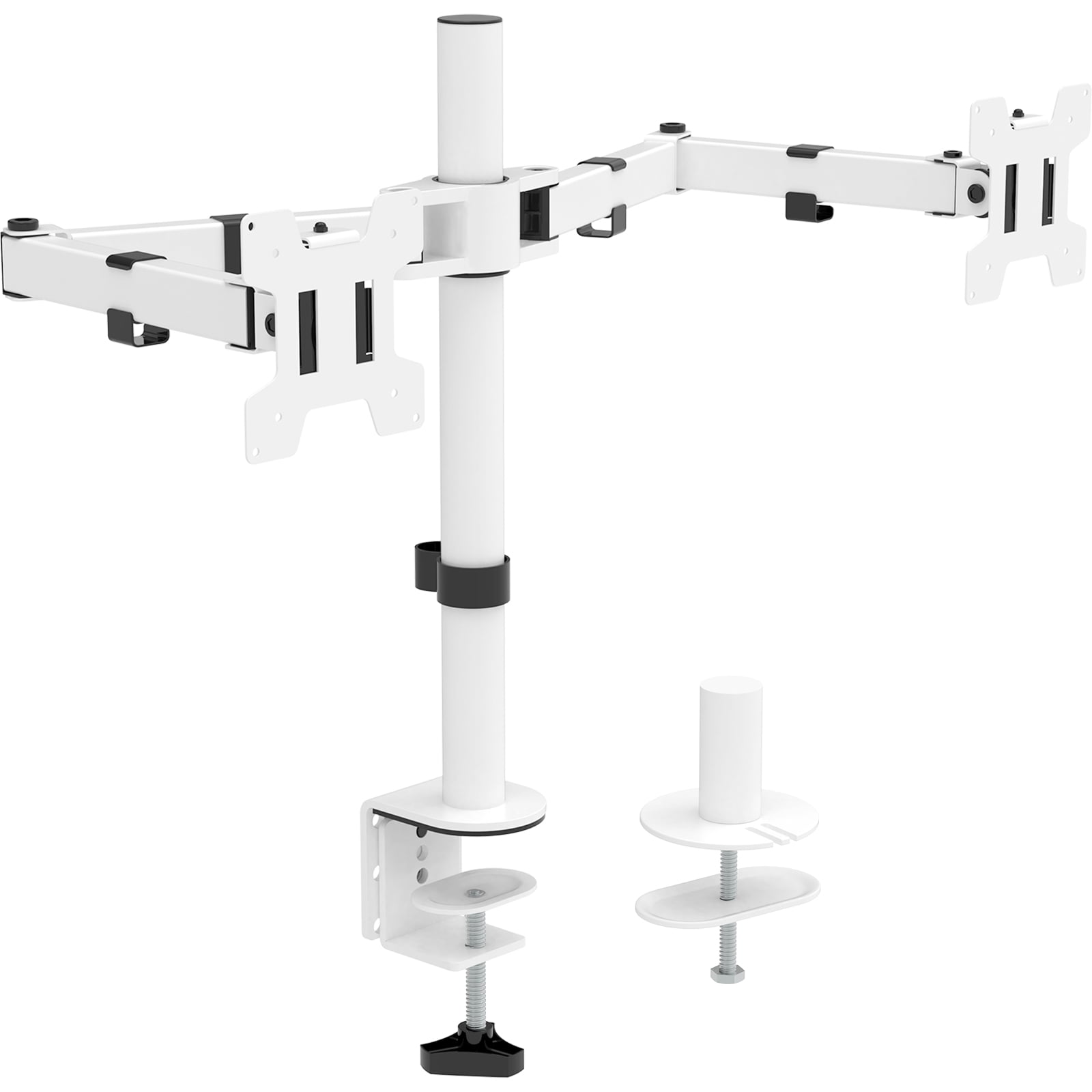 WALI Dual LCD Monitor Fully Adjustable Desk Mount Stand Fits 2