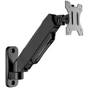 WALI Monitor Wall Mount, Computer Wall Mount Monitor Arm Fits 1 Screen up to 32 inch, Single Monitor Mount Holds up to 19.8lbs, Gas Spring Monitor Arm Max Extension 13.4 inch,GSWM001S, Black