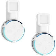 WALI Outlet Wall Mount, Holder Stand for Echo Dot 3rd Gen, Smart Home Speakers Plug Mount for Alexa with Cable Management, AMM002-2W, 2 Pack, White