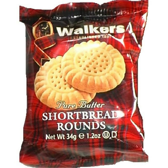 WALKERS SHORTBREAD RND 2CT-1.2 OZ -Pack of 22