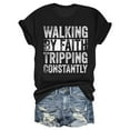 thumbnail image 1 of WALKING BY FAITH TRIPPING CONSTANTLY T-Shirt – Bold Text Design – Spiritual Humor – Perfect for Faithful Friends, 1 of 5