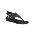 thumbnail image 1 of Walking Cradles Wc Noelle Women Thong Sandal In Black Lizard Print Leather, 1 of 1
