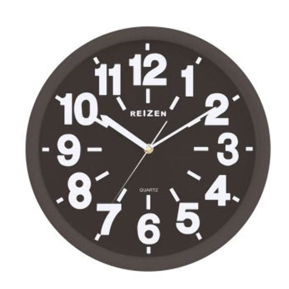 WALL CLOCK - Low Vision Quartz White on Black