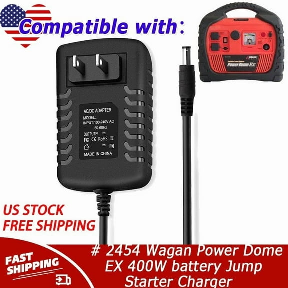 WALL Charger AC adapter Compatible with # 2454 Wagan Power Dome EX 400W battery Jump Starter