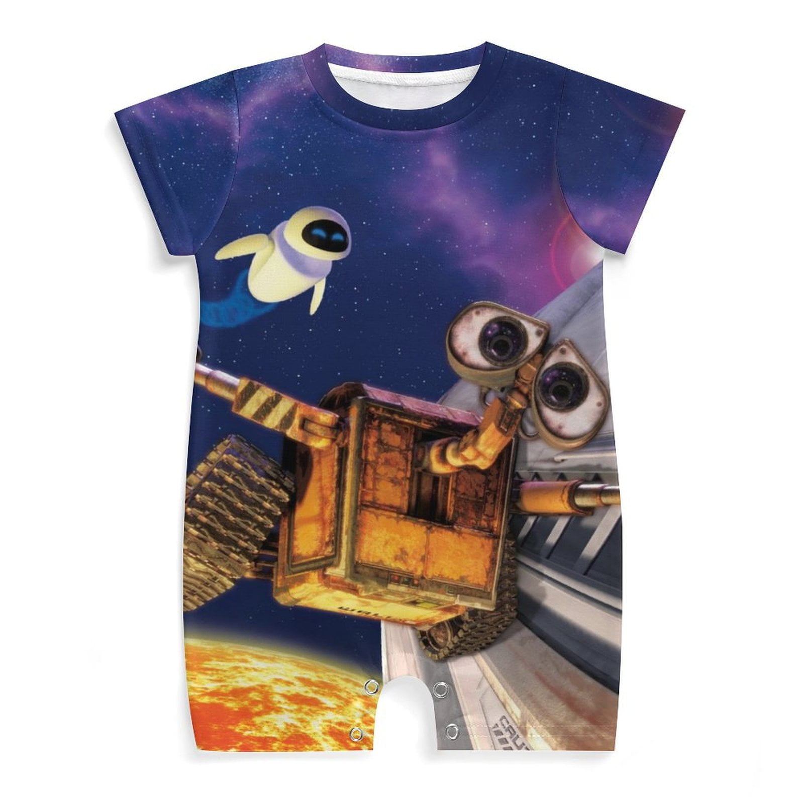 WALL-E Baby Boy Girl Short Sleeve Rompers Bodysuit One Piece Jumpsuit ...
