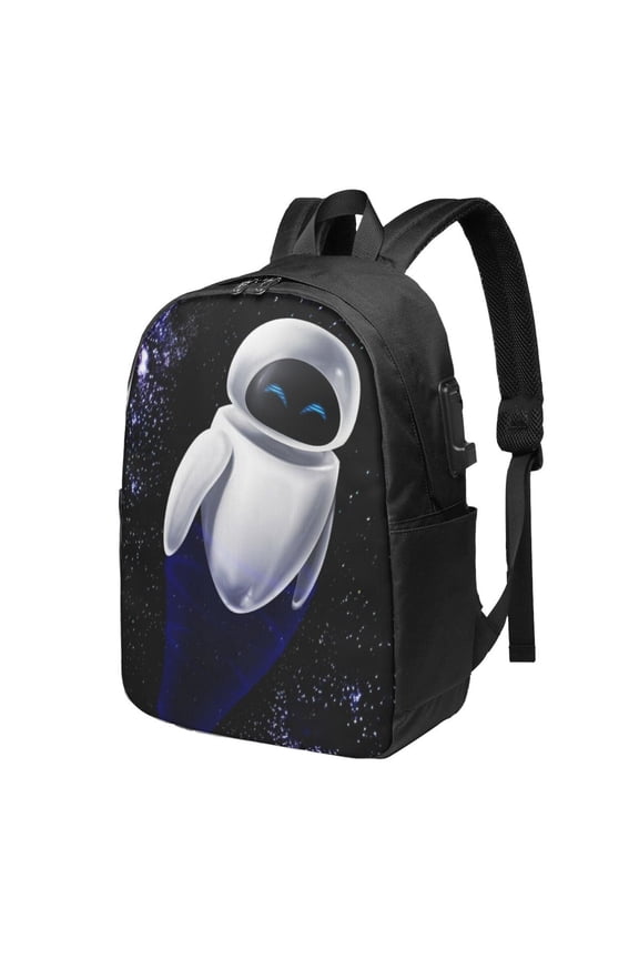 WALL-E Backpack Large Laptop Bookbag with usb Charging Port College Travel Hiking School Computer Daypack Rucksack