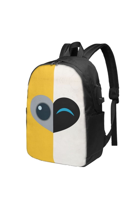 WALL-E Backpack Large Laptop Bookbag with usb Charging Port College Travel Hiking School Computer Daypack Rucksack
