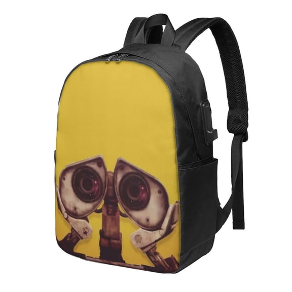WALL-E Backpack Large Laptop Bookbag with usb Charging Port College Travel Hiking School Computer Daypack Rucksack