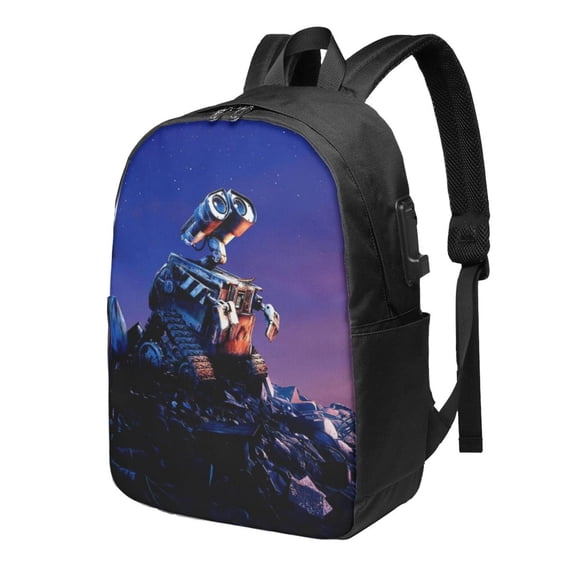 WALL-E Backpack Large Laptop Bookbag with usb Charging Port College Travel Hiking School Computer Daypack Rucksack