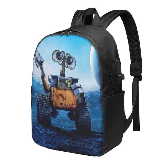 WALL-E Backpack Large Laptop Bookbag with usb Charging Port College Travel Hiking School Computer Daypack Rucksack