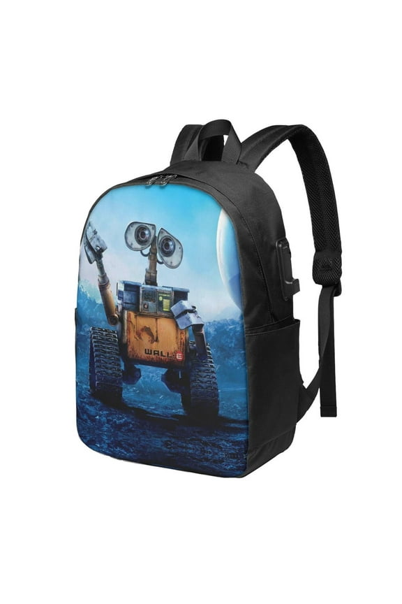 WALL-E Backpack Large Laptop Bookbag with usb Charging Port College Travel Hiking School Computer Daypack Rucksack