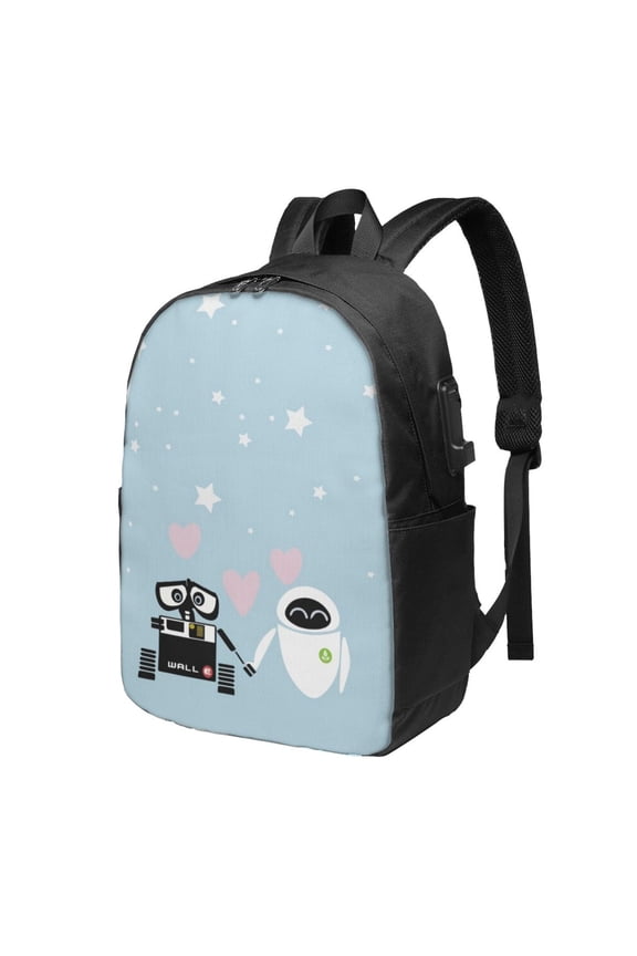 WALL-E Backpack Large Laptop Bookbag with usb Charging Port College Travel Hiking School Computer Daypack Rucksack